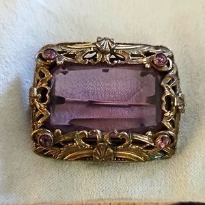 Antique Amethyst Brooch